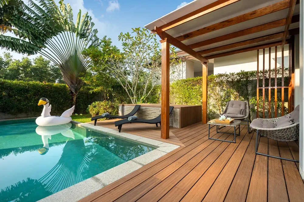 terasse piscine contact